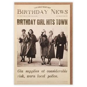ČESTITKA SOHO Fleet Street "Birthday Girl Hits Town"