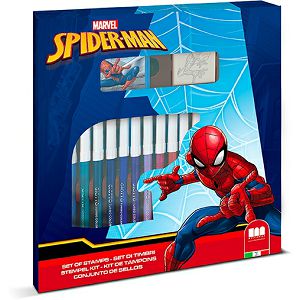 Crtaći set Spiderman flomasteri 18/1 + 2 štambilja + mini bojanka 868175