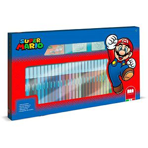 Crtaći set Super Mario flomasteri 36/1 + 2 štambilja + mini bojanka 571044