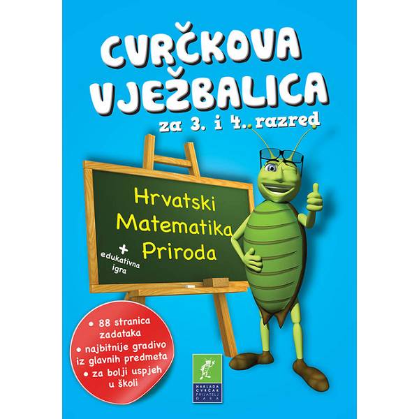 Cvrčkova vježbalica za 3. i 4. razred (hrvatski, matematika i priroda)