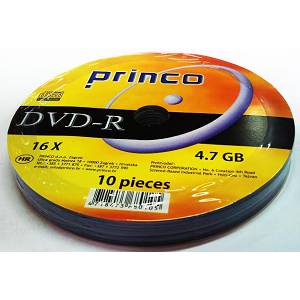 DVD-R 4.7GB Princo 16X Spindle 10/1