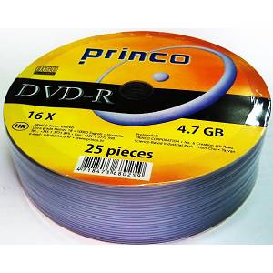 DVD-R 4.7GB Princo 16X Spindle 25/1