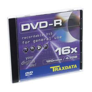 DVD-R 4.7GB Traxdata 16X Slim Box