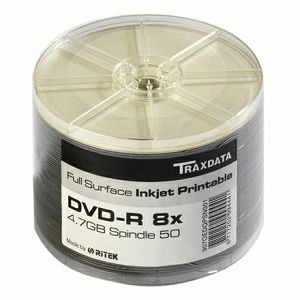 DVD-R 4.7GB TRAXDATA 8x FullPrintable high quality 1/1 1kom spindle