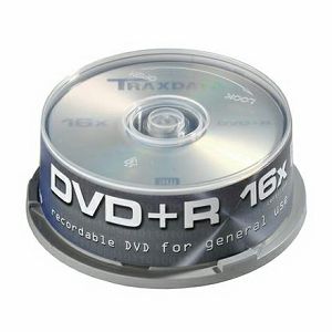 DVD+R 4.7GB Traxdata 16X Cake 25/1