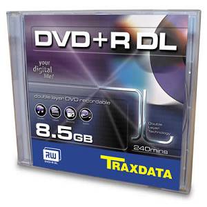 DVD+RDL 8.5GB/240min.Traxdata 8X Jewel Box