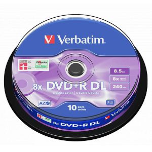 DVD+RDL 8.5GB VERBATIM Double Layer 8x,spindle 1kom