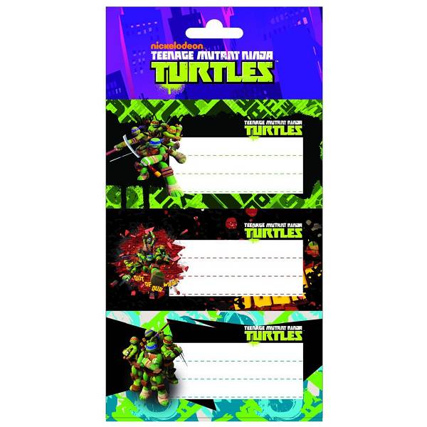 Etikete za bilježnice 6/1 Ninja Turtles 17805