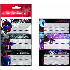 Etikete za bilježnice 6/1 Spiderman 11784