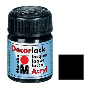 Hobby boja akrilna 15ml Marabu (Decorlack Acryl) crna (073)