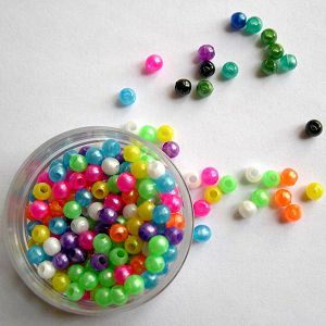 Hobby perle plastične,šarene,sjajne,mix 4mm 165/1 702-110