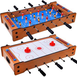 Igra drvena 2u1 stolna Stolni nogomet/Zračni hokej GR0600
