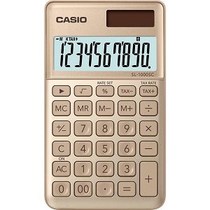 Kalkulator Casio SL-1000SC-GD,stolni komercijalni,10 mjesta,zlatni 612619