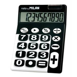 Kalkulator stolni Milan 150610KBL crno bijeli 