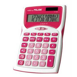 Kalkulator stolni Milan 152012PBL rozo bijeli