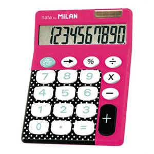 Kalkulator stolni Milan Dots&Buttons 150610DBRBL rozi