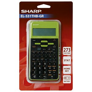 Kalkulator tehnički 10+2mjesta 273 funkcije Sharp EL-531TXHBGR zeleni blister
