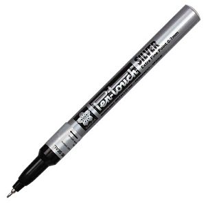 Kemijska olovka Sakura Pen-Touch 0.7mm srebrna