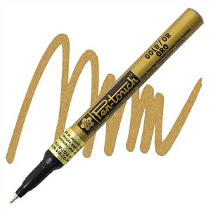 Kemijska olovka Sakura Pen-Touch 0.7mm zlatna