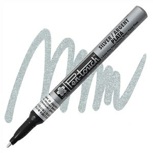 Kemijska olovka Sakura Pen-Touch 1.0mm srebrna