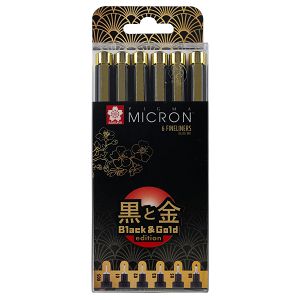 Kemijska olovka Sakura Pigma Micron Black&Gold LMTEdition Fineliners 6/1 459369