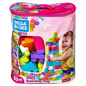 Kocke Mega Bloks Big Building Bag 80/1 roze 083288