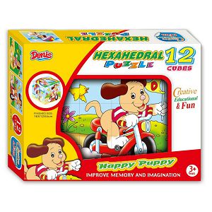 Kocke Puzzle Happy Puppy 12/1 Denis 016565