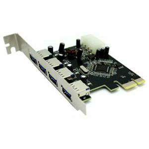 Kontroler Asonic PCI-e, 4-port, USB 3.0, 5GBps