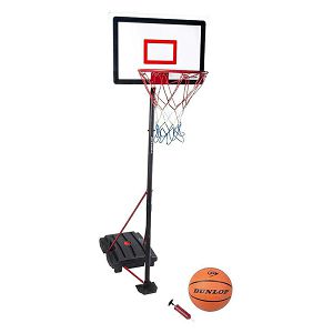 Koš za košarku na metalnom stalku, s pumpicom i loptom Dunlop 228730