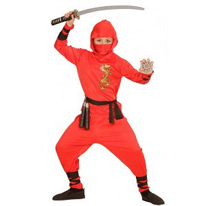 Kostim Ninja Red Dragon 8-10god.Widmann Milano PartyFashion 013371