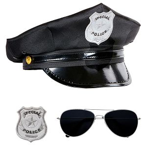 Kostim policajac kapa+naočale+značka Widmann Milano PartyFashion 957194