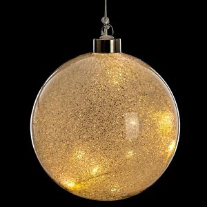 Kugla 12cm LED svijetlo,božićna,crackle efekt FEERIC 390955