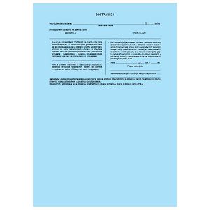 Kuverta s povratnicom plava Javni Bilježnik 210x12/6 vreć, 60gr, kut 750 kompleta
