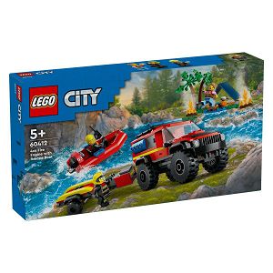 LEGO Kocke City Vatrogasni terenac s čamcem za spašavanje 60412, 5+god.