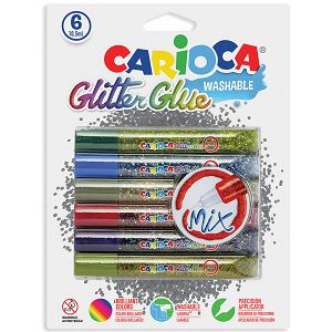LJEPILO CARIOCA Glitter glue Multi colour 6x10.5ml 6/1