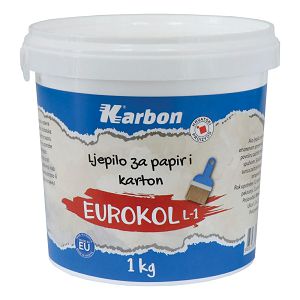 Ljepilo EUROKOL L-1 1kg, za papir, polukarton, karton