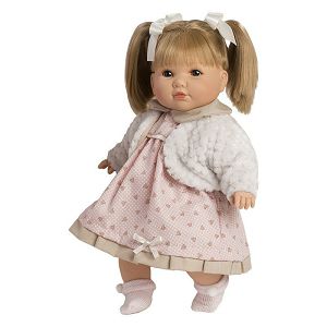 Lutka Berbesa Sandra Habladora 40cm,u rozoj haljini 068389