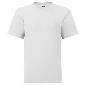 MAJICA T-Shirt Fruit of the Loom Kids Iconic Ringspun 145gr 3/4, bijela, kratki rukav 