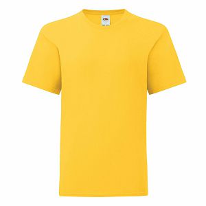 MAJICA T-Shirt Fruit of the Loom Kids Iconic Ringspun 150gr 7/8, žuta, kratki rukav
