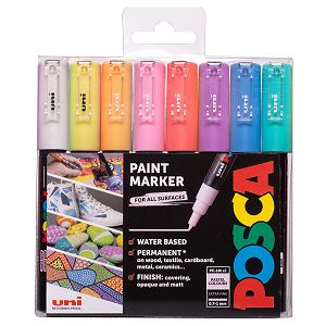 Marker Uni Posca PC-1M 8/1 za hobby i art,pastelne boje,vodootporan,0.7mm