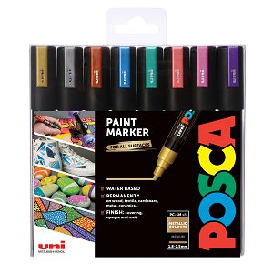 Marker Uni Posca PC-5M 8/1 za hobby i art,metallic boje,vodootporan,1.8-2.5 mm