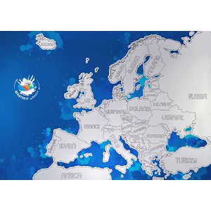 My travel map scratch karta,Europa 991210
