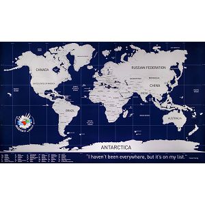 My travel map scratch karta,Karta svijeta,plava 991104