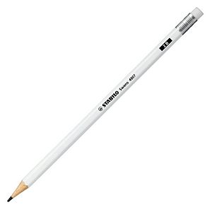Olovka grafitna s gumicom Stabilo Neon 4907 HB bijela