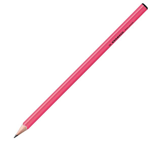 Olovka grafitna drvena STABILO Fluo Trio HB ST363HB56 roza