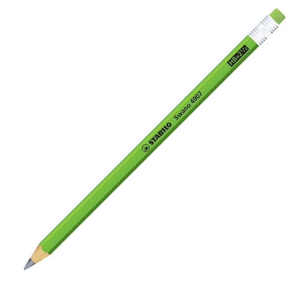 Olovka grafitna s gumicom Stabilo Neon 4907 HB zelena