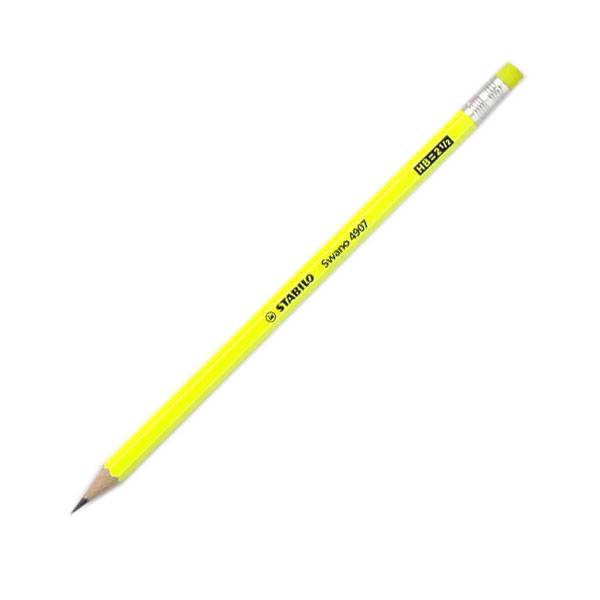 Olovka grafitna s gumicom Stabilo Neon 4907 HB žuta 