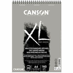 Papir slikarski za crtanje Sand Grain sivi A4 160gr/40Lista Canson XL