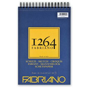 Papir Fabriano 1264 Sketch A4,90gr/120L spiralni top side 65600916