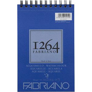 Papir Fabriano 1264 Watercolour A5,300gr/20L spiralni top side 19100648 212140